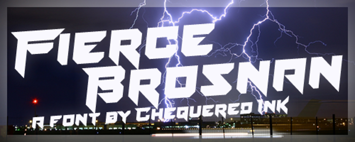 Fierce Brosnan Font poster