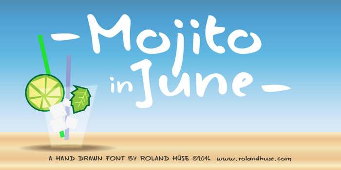 Mojito in June Font poster