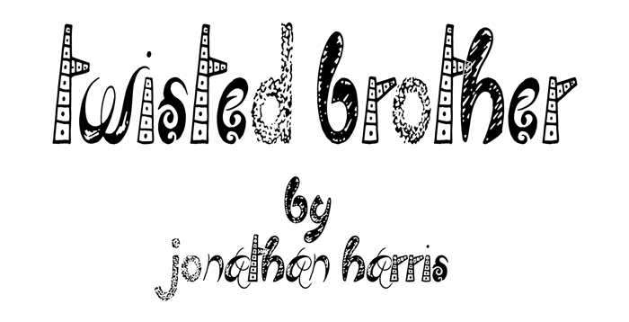 Twisted Brother Font poster