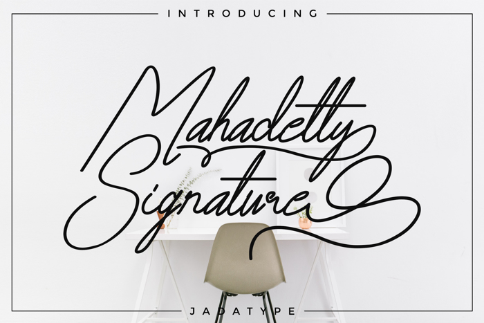 Mahadetty Font poster