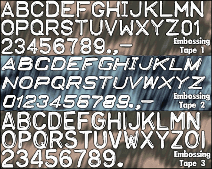 Embossing Tape (BRK) Font poster