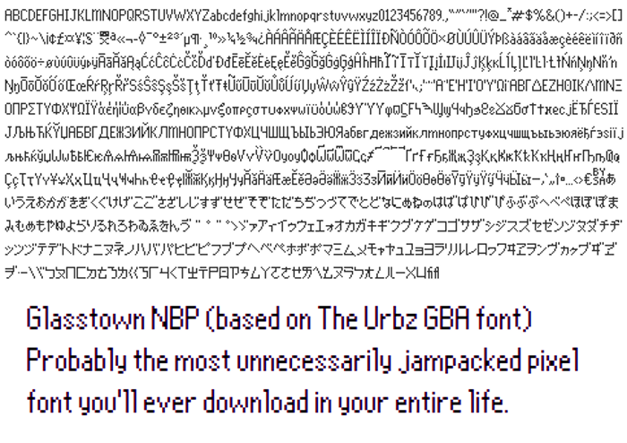 Glasstown NBP Font poster