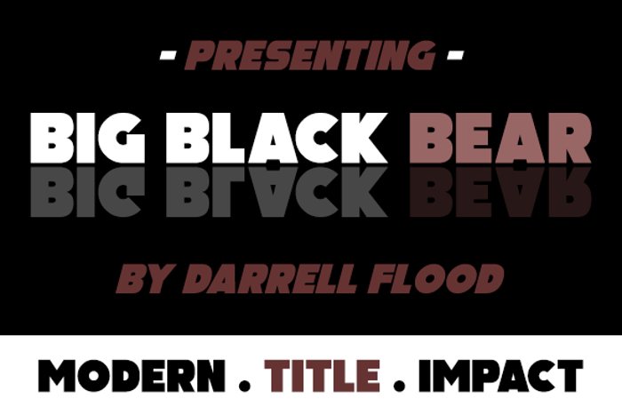 Big Black Bear Font poster
