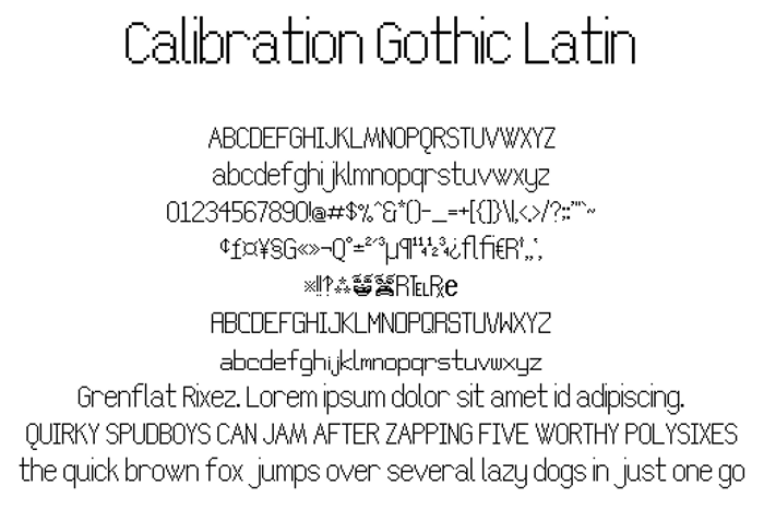 Calibration Gothic NBP Latin Font