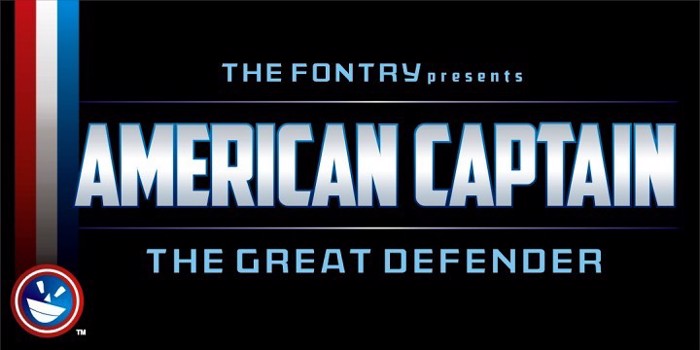American Captain Font poster