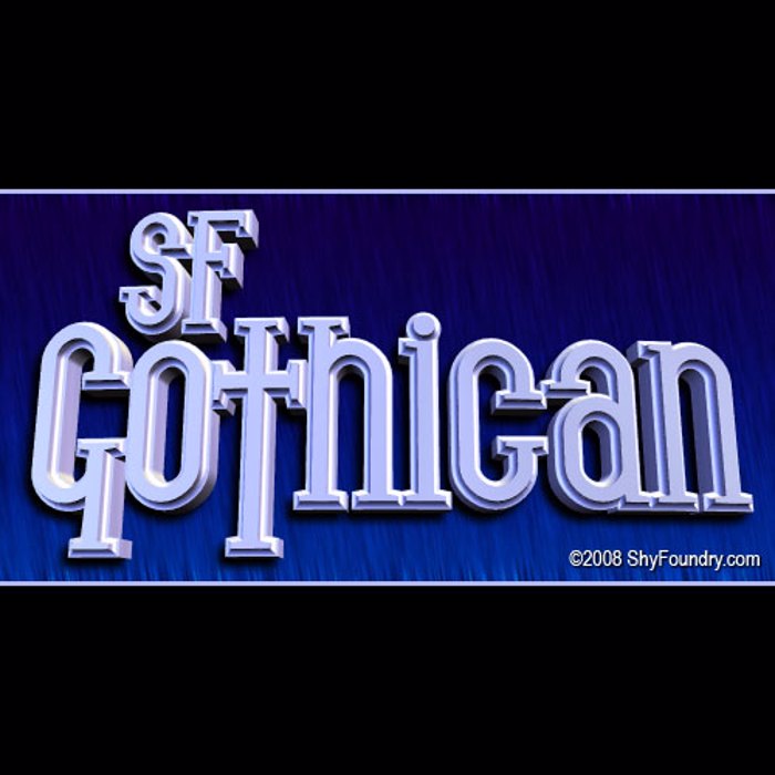 SF Gothican Font poster