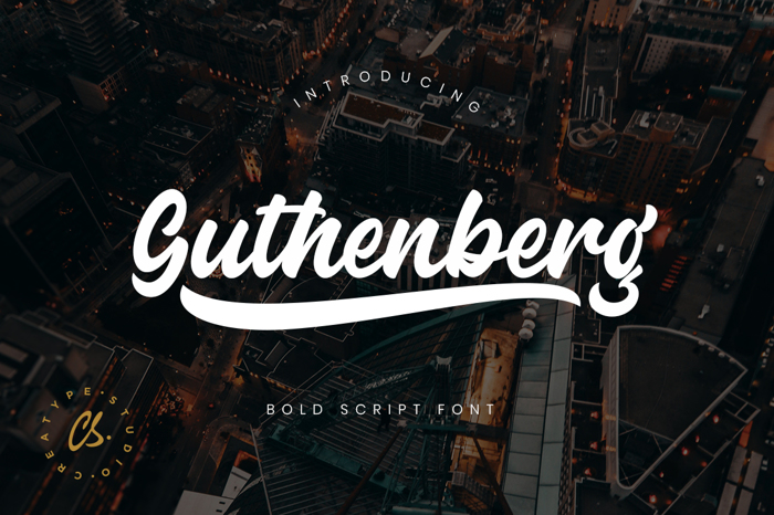 Guthenberg Font poster