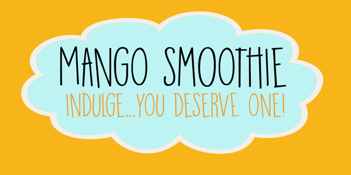 DK Mango Smoothie Font poster