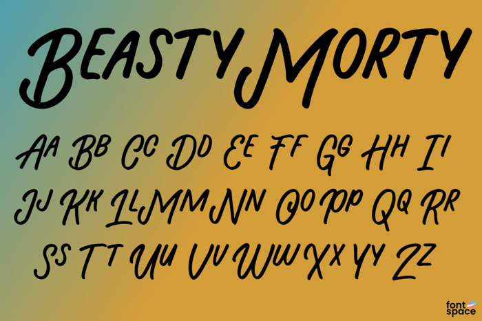 Beasty Morty Font poster