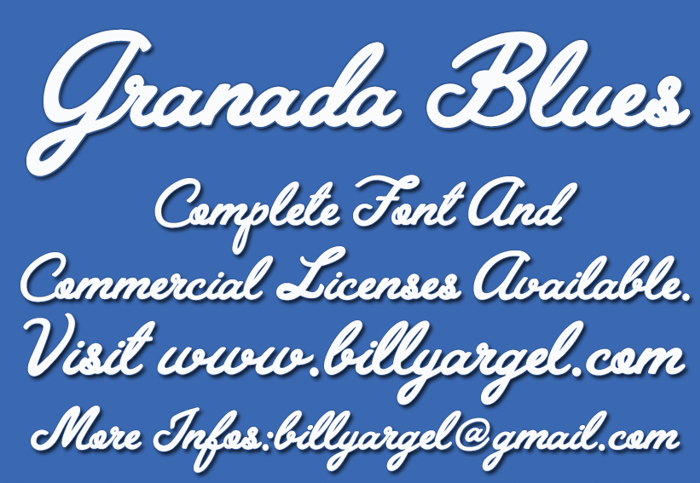Granada Blues Font poster