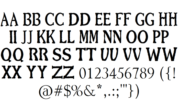 BFG Font poster