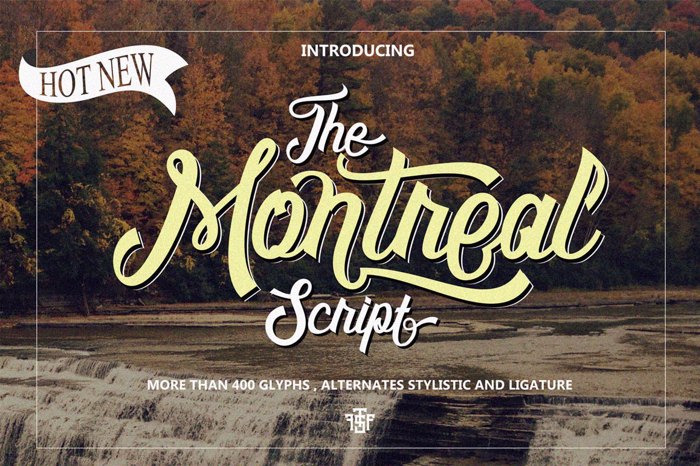 Montreal Script Font poster