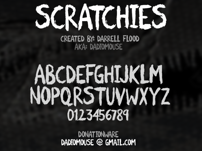 Scratchies Font poster