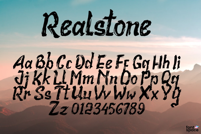 Realstone Font poster