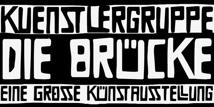DK Die Bruecke Font poster