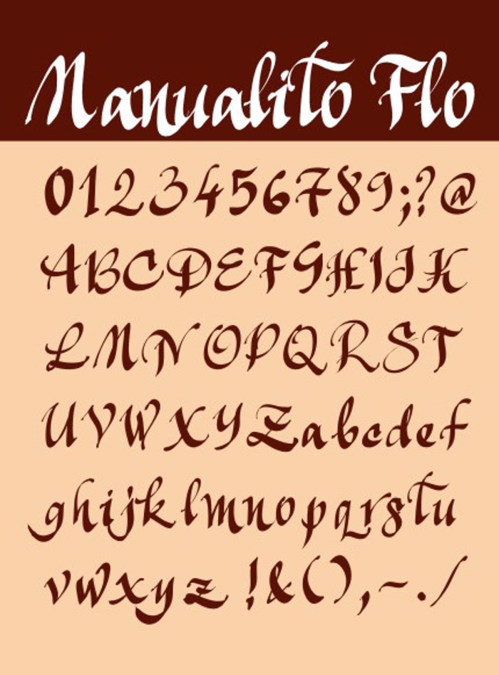 Manualito-Flo Font poster