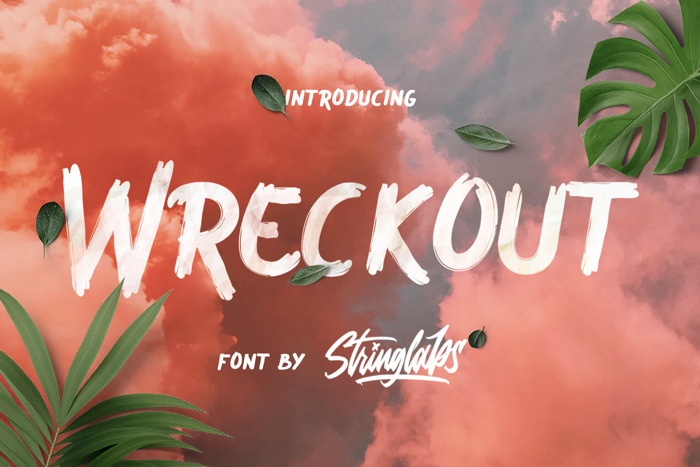 Wreckout Font poster