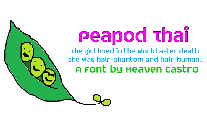 Peapod Thai Font poster