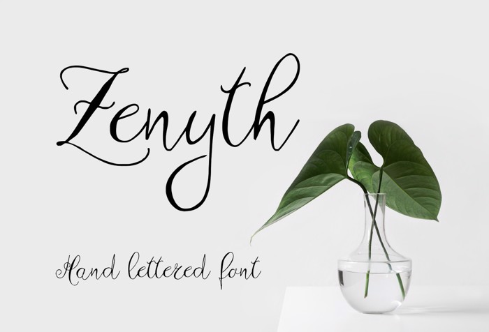 Zenyth Font poster
