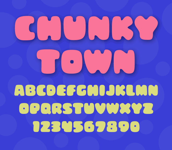 Chunky Town Demo Font poster