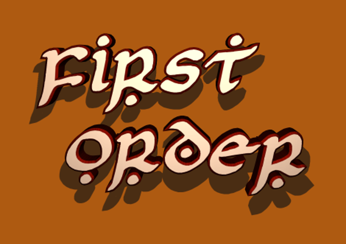 First Order Font poster