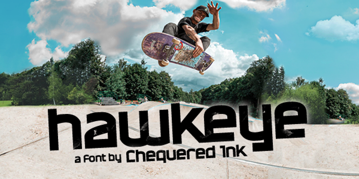 Hawkeye Font poster