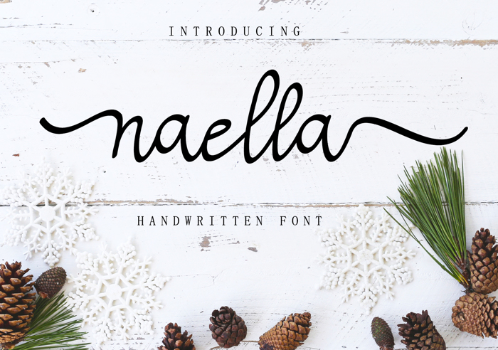 Naella Handwritten Font poster