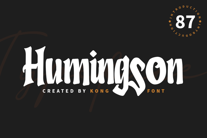 Humingson Font poster