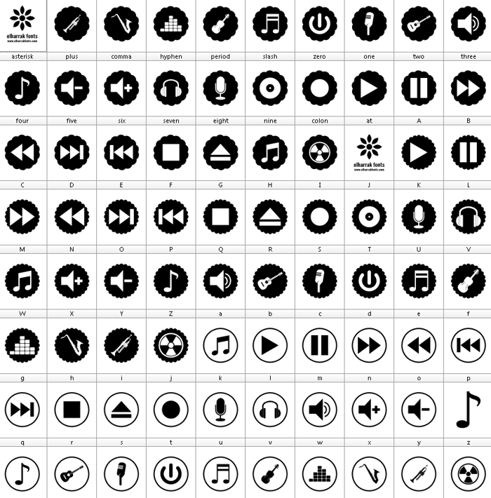 font bottons music pro poster