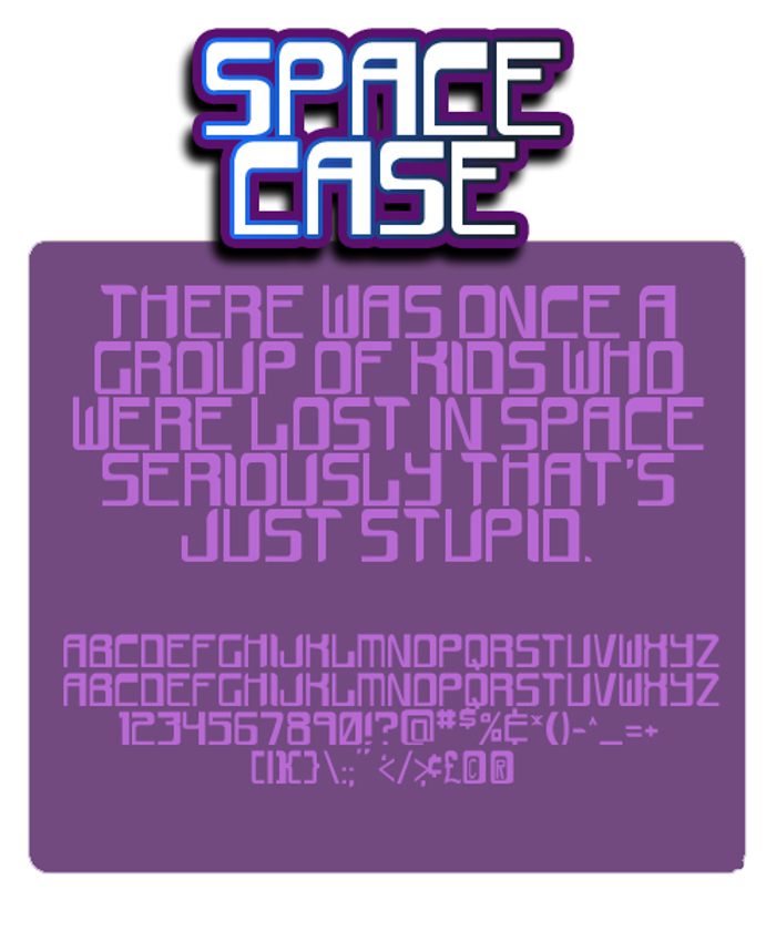 space case Font poster