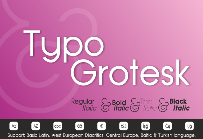 Typo Grotesk Font poster
