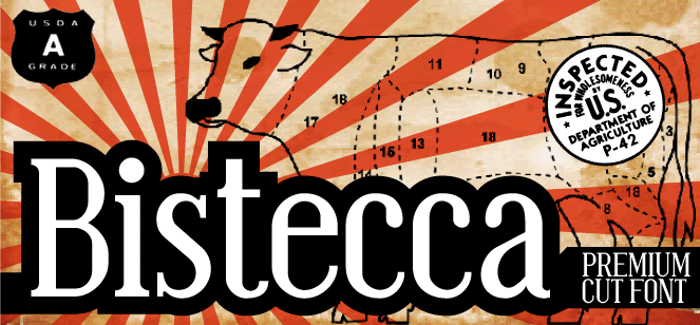 Bistecca Font poster