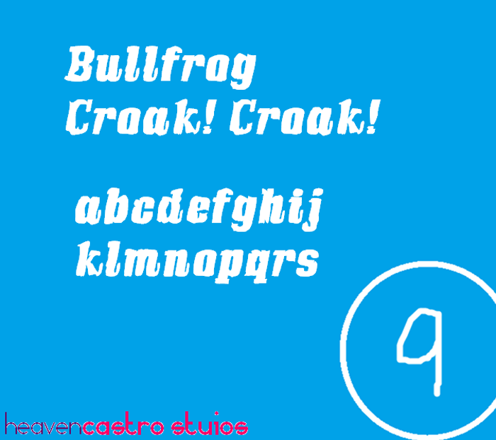 Bullfrog Font poster