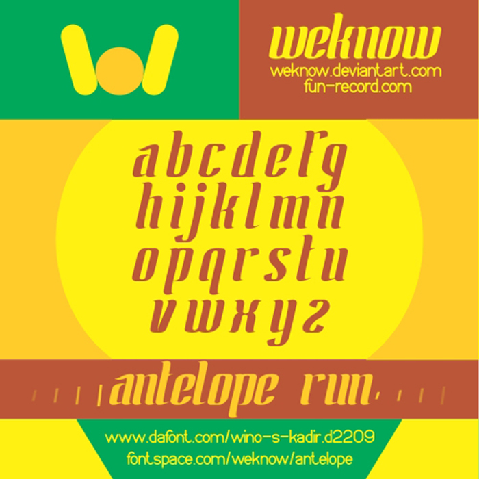 ANTELOPE Font poster