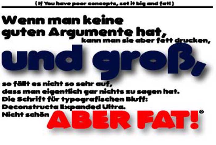 DeconstructaWide Font poster