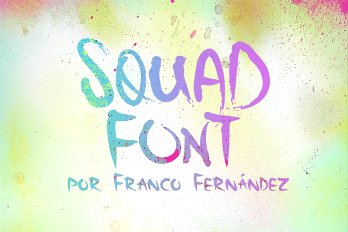 Squad Font poster