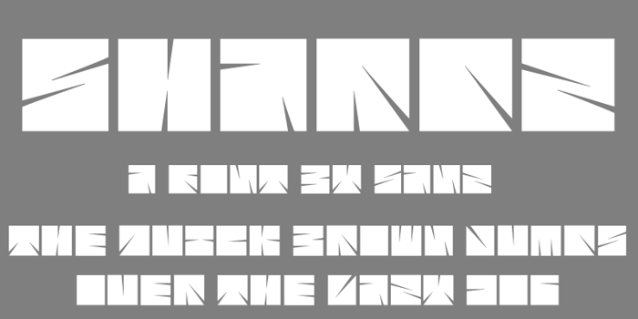 Sharpz Font poster