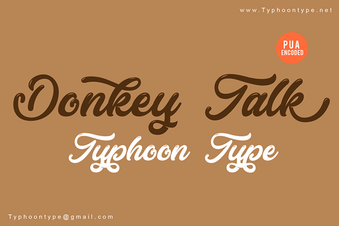 Donkey Talk Font poster