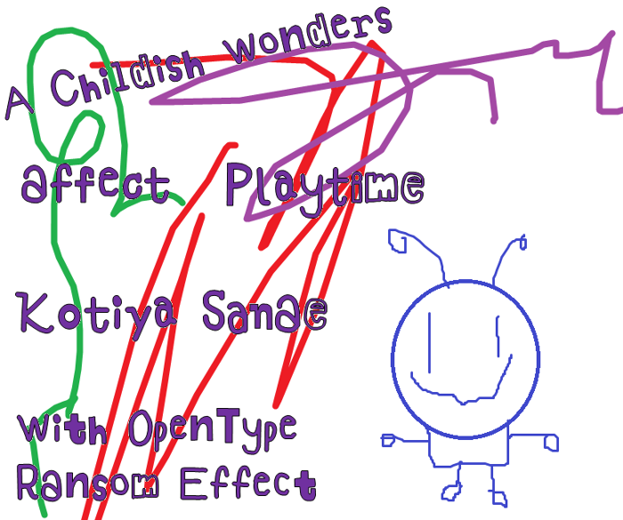 A Childish Wonders Font poster