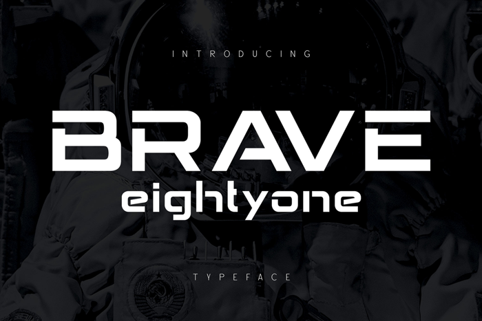 BRAVE Eightyone Font poster