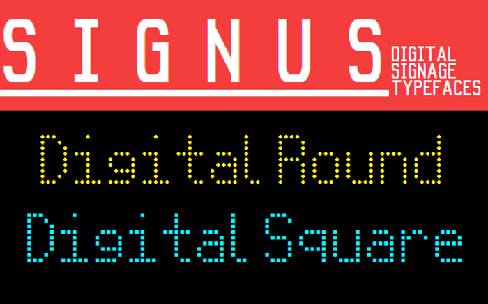 Signus Digital Round NBP Font poster