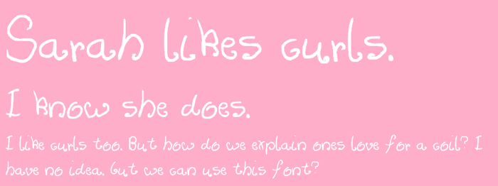 Sarah Likes Curls Font poster