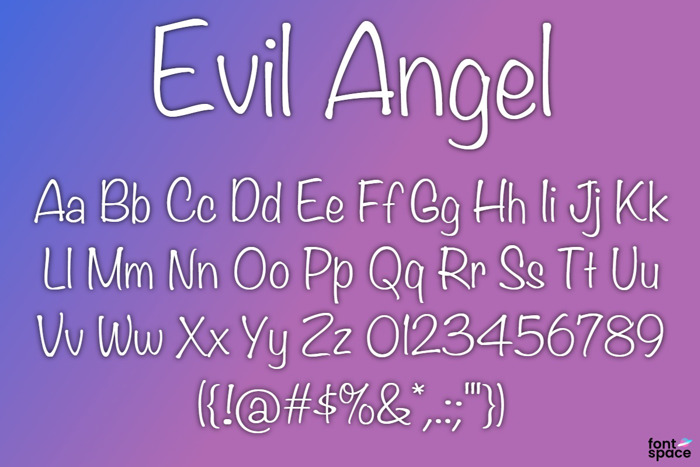 BB Evil Angel Font poster
