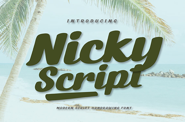Nicky Script Font poster
