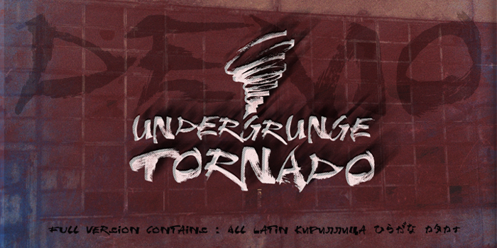 Undergrunge Tornado Demo Font poster