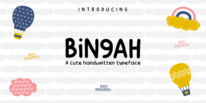 Bingah Font poster