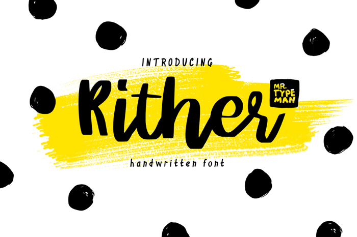 Rither Font poster