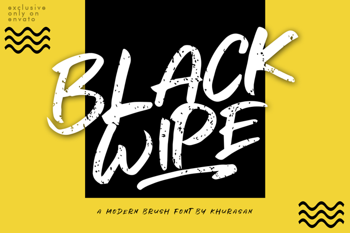 Black Wipe Font poster