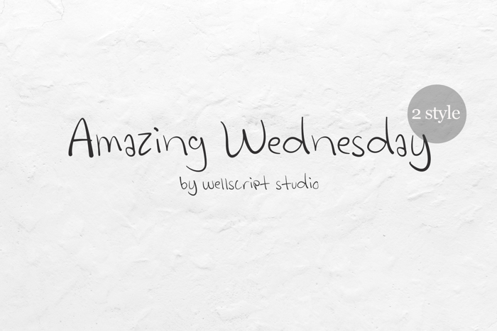 Amazing Wednesday Font poster