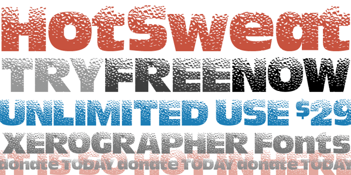 Hot Sweat Font
